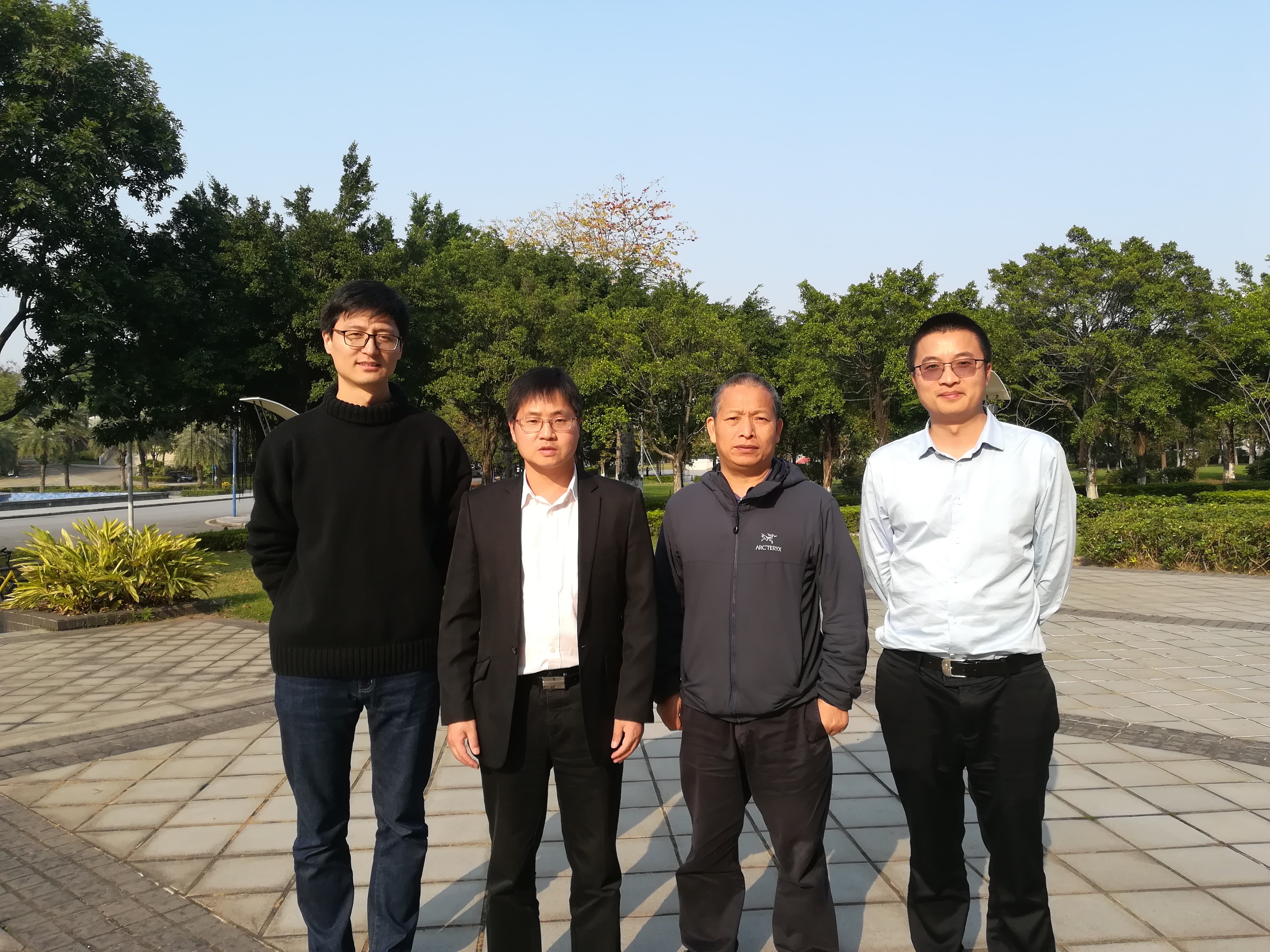 (From left) Prof. ZHANG Shanchao, Prof. DU Shengwang, Prof. ZHU Shi-Liang and Prof. YAN Hui